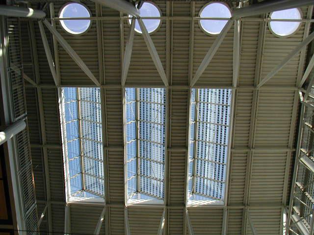 Lillis PV cells integrated into south-facing skylights Ball State Architecture ENVIRONMENTAL SYSTEMS 2 Grondzik 35 BIPV: Building Integrated Photovoltaics
