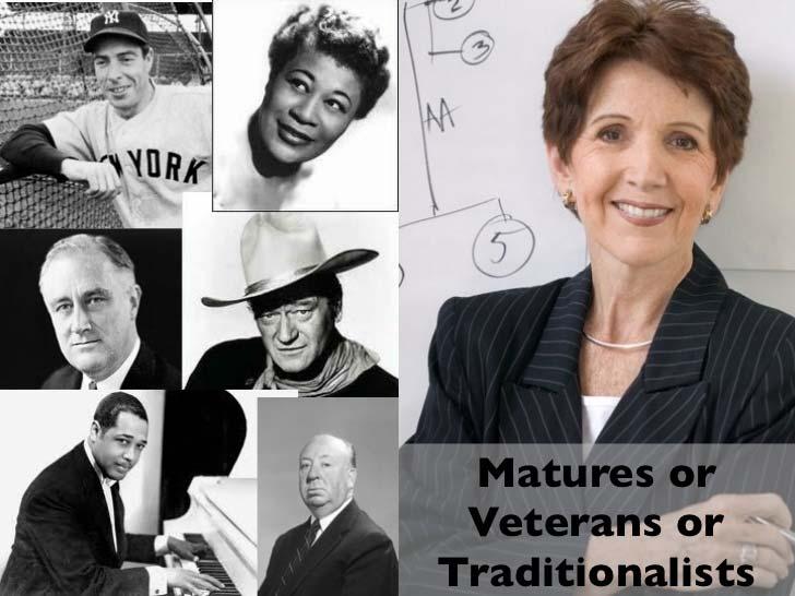 Generations Traditionalists Born before 1945 The GREAT Generation which built America