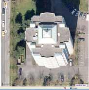 diameter from aerial view = 31 m Estimated floor area = 755 m 2
