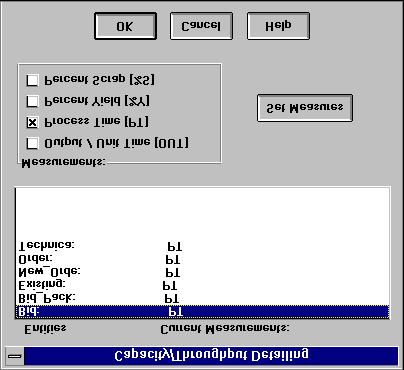 and filling in the repeat material request form. The PROSIM dialog boxes used to specify these performance metrics are shown in Figures 6 and 7. 3.