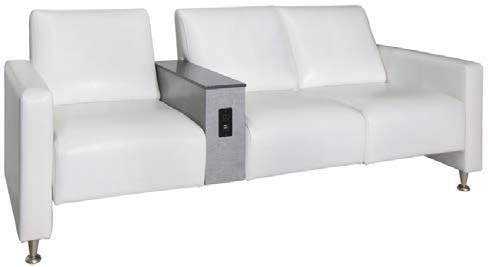 Concord Sofa w/ Charging Console - White