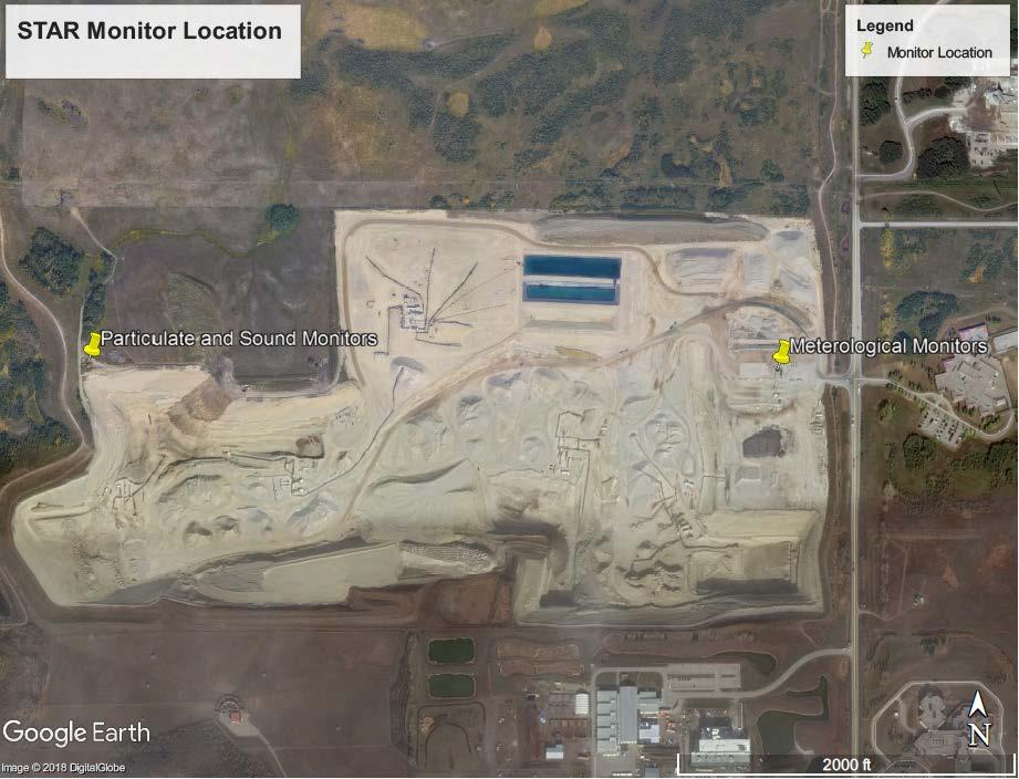 2 Introduction This report summarizes the ambient air quality, metrological data and sound data collected at the Stoney Trail Aggregate Resource (STAR) pit monitoring locations in Calgary, AB.