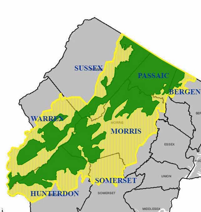 New Jersey Highlands Region 859,358 ac. Of that: Pl.
