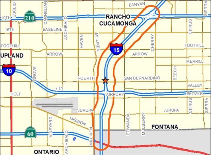 Phase: Environmental I-15 Corridor Type: Mainline I-15 CORRIDOR Study the addition of 2 express lanes in each direction on the I-15 from SR-60 to SR-210.