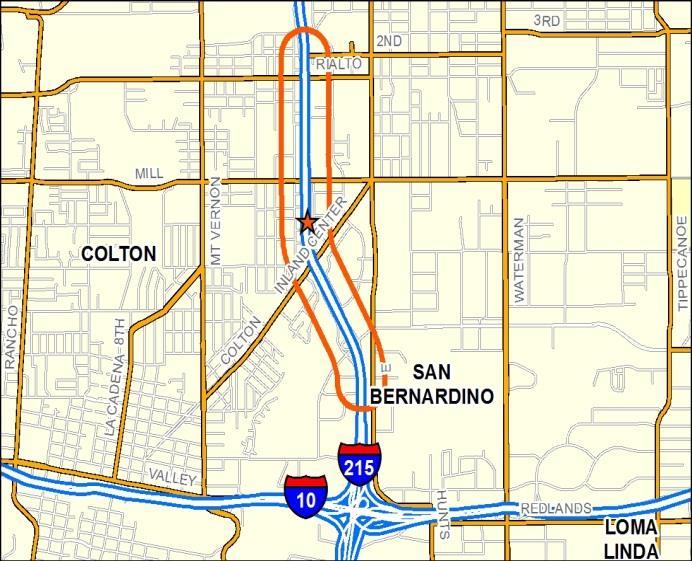 Phase: Landscape I-215 Corridor Type: Mainline I-215 WIDENING SOUTH SAN BERNARDINO Project will add one carpool and one general-purpose lane in each direction, and build/replace 6 bridge structures.