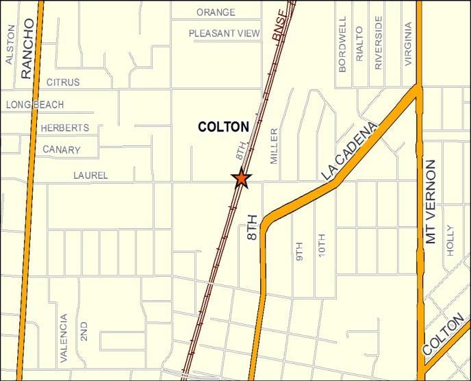 Local Streets LAUREL STREET AND BNSF RAILROAD Phase: Construction Type: Grade Separation This project will bridge the BNSF six railroad tracks over Laurel Street in the City of Colton.