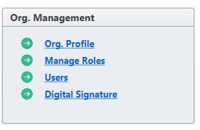 Digital Signature. 5. Manage CA. 1.1 Org.