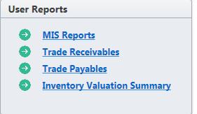 13.2.1 MIS Reports: Navigation: User Reports MIS Reports Select Report Once user clicks on MIS Reports user will be routed to the date and report type selection screen.
