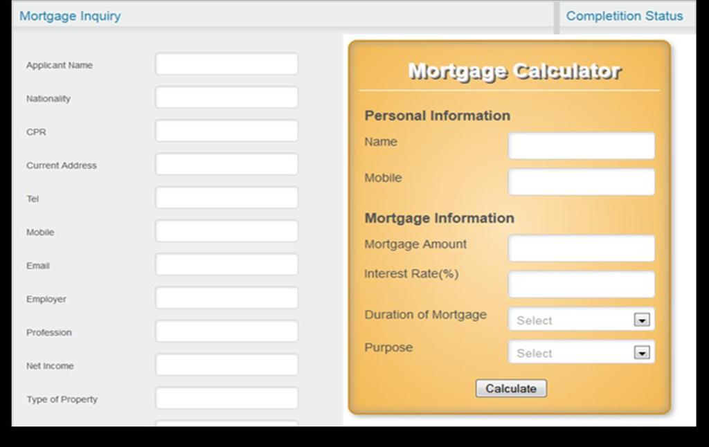 2.0.6 Portal UL Module Finance The mortgage module can provide consumer to get the latest prices and detail on mortgage prices etc, quick quote from several vendors and post the mortgage requirements