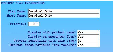 Inactive Flags Review your patient and account flag tables (#12 and #13 in ted.