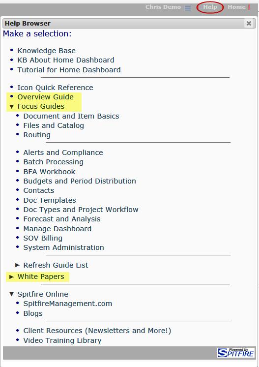 Page 5 Introduction Spitfire Project Management System (sfpms) comes with many different Doc types, some of which you may choose to rename or not use.