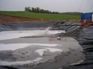 synthetics and collect the water with hoses Drilling fluids consist of a