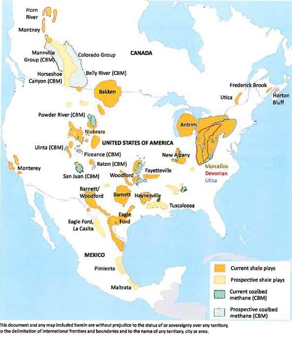 Shale Gas Basins, U.S. and Canada