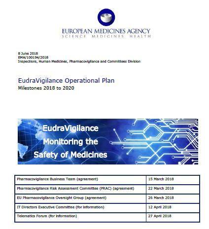 EudraVigilance Operational Planning Objective is to: Outline technical as well as operational activities with anticipated timelines and to highlight how EudraVigilance and the stakeholders that