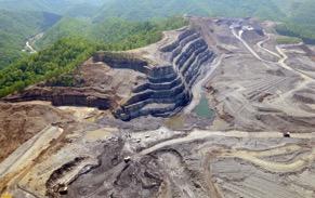 stone Strip mining Used for horizontal beds of minerals