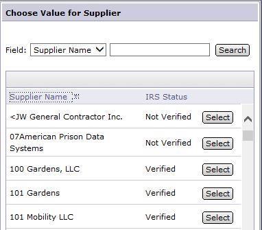 NC electronic Vendor Portal Key Improvements IRS Verification View Vendor IRS Verification Status Directly within the NCEP Ariba Buyer Application When creating a