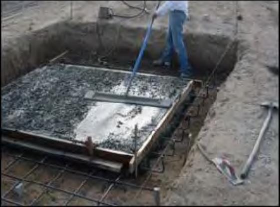 Side View Wedge Base Pad Picture 1 - First Rebar Layer / Barrier Pad Form Pad Picture 2 -
