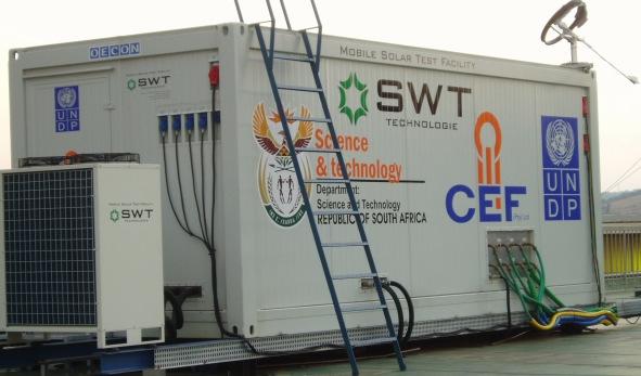 Fig. 6: Mobile, stand-alone test facility at SABS, South Africa Fig. 7: Mobile, stand-alone test facility at Skopje, Republic of Macedonia 4.