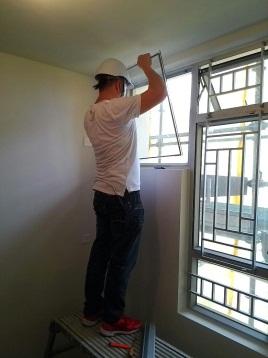 Glazing from inside Facilitate installation and