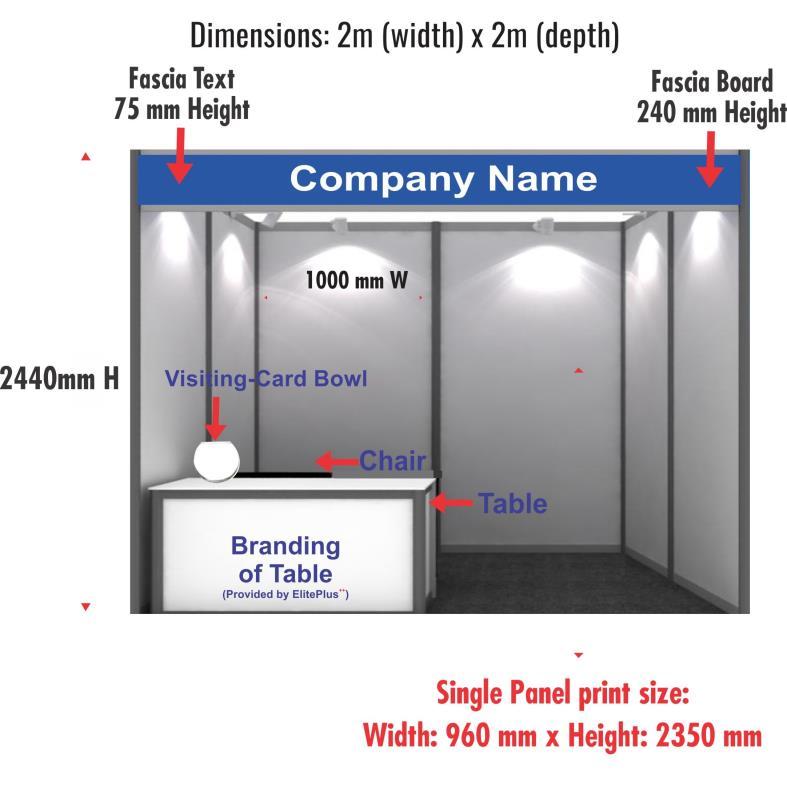 BOOTH DETAILS: 1. Booth Construction The booth is constructed from white pifex panels of standard size 1 meter in width and 2.