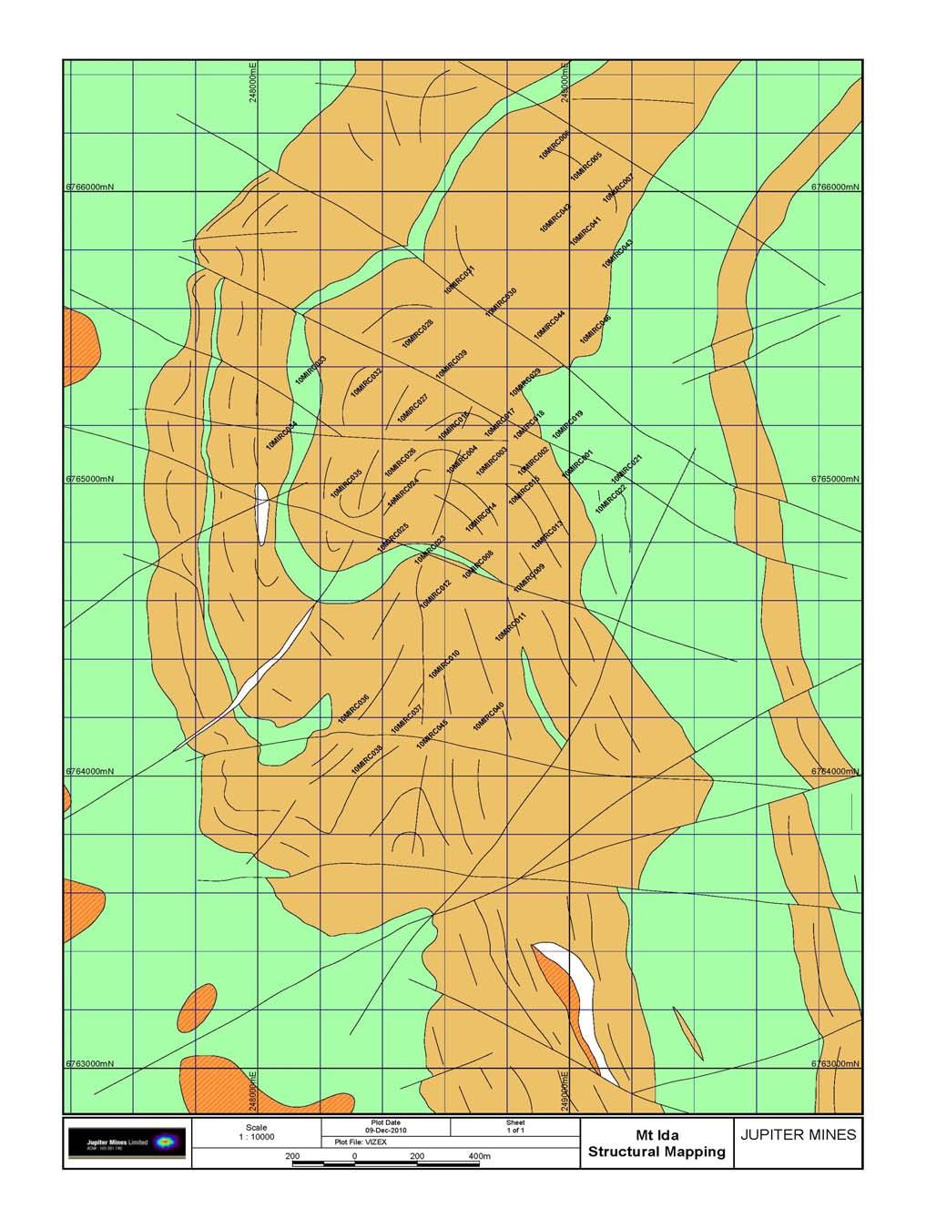 Attachment 1 - Mt Ida Drill Hole Location Map Note: - Long section