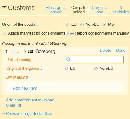 66 User manual select the origin of the goods, "EU" or "Non-EU".