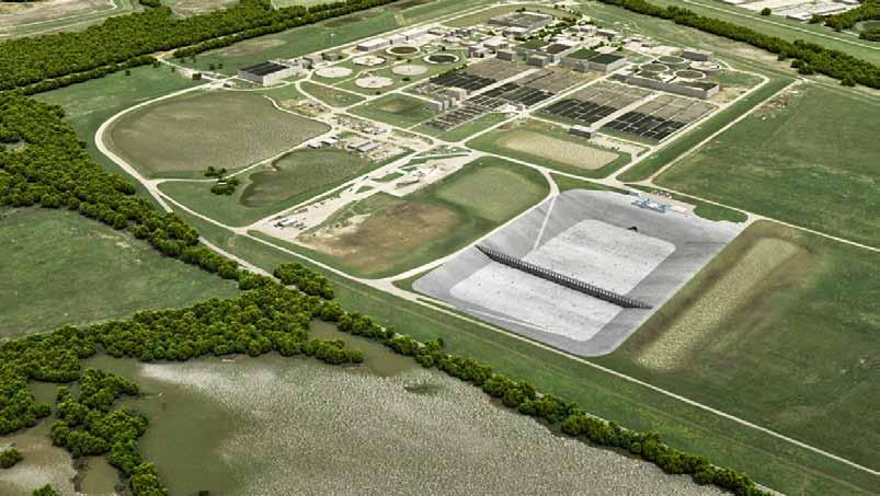 Located on more than 121 ha (300 ac) of land, the Trinity River Authority (Dallas) Central Regional Wastewater water resource recovery facility is an advanced secondary treatment facility and a