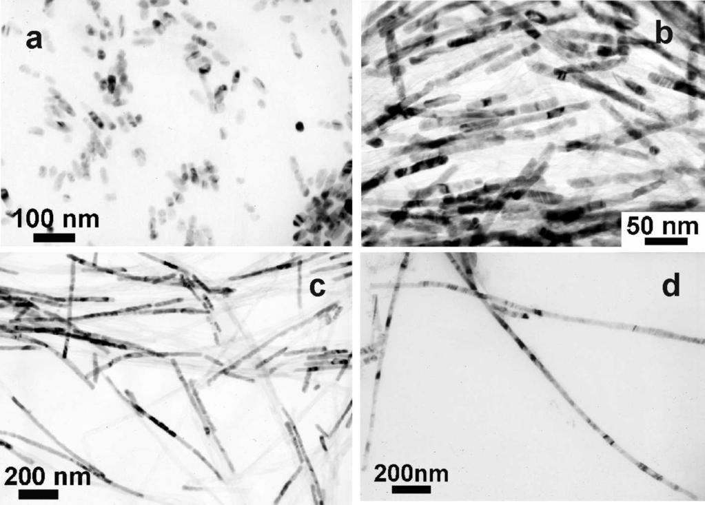 Figure 5.1: TEM images of CdSe samples: (a) Nanoparticles obtained after one wetting-crystallization-cooling cycle and annealing at 500 C for 5h.