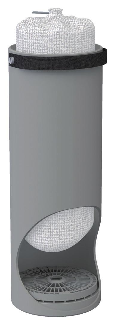The filter is connected to the bath by 50 mm flexible or rigid pipes. Advantages: 1.