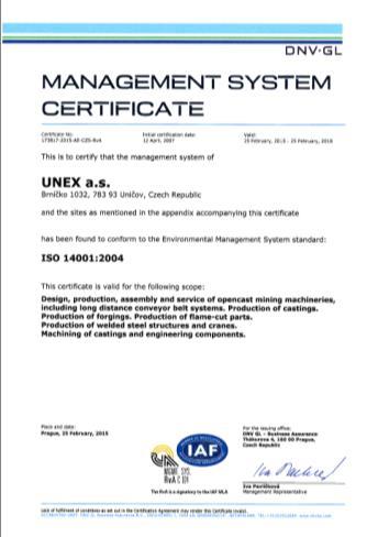 CERTIFICATION Company s basic certification: Quality management system certificate according to EN ISO 9001:2008 EMS certificate according to EN ISO