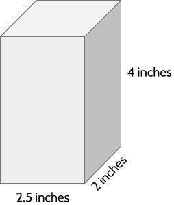 13) Volume = in 3 14) Enter the volume in cubic inches in the grid on the right.
