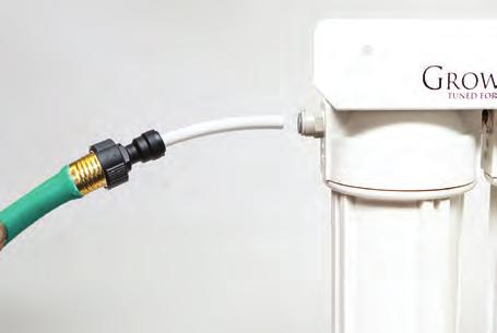 1 2 Connect your Garden hose to the Brass Garden Hose Swivel connector on inlet side of the Slim Scrub Connect the 3/8 tubing to the quick