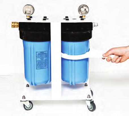 Always turn incoming water pressure on slowly, allowing all air to be discharged before