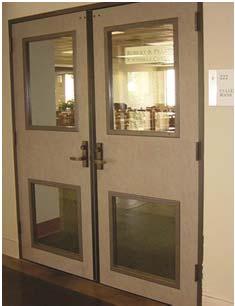 Doors All doors in an egress system must be side-swinging Some exceptions Doors must provide a minimum clear width of 32 inches measured at 90 Maximum width of a swinging door leaf is 48 inches Doors