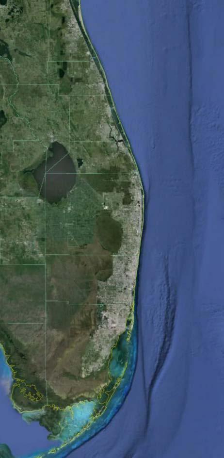 Southeast Florida Offshore Sand Sources Generally located in less than