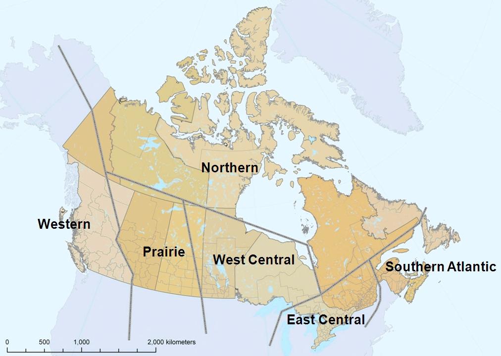 Figure 1 - Regional Airsheds Mobile Sources The AQMS includes work to address emissions from mobile sources that builds on existing federal, provincial and territorial initiatives aimed at reducing
