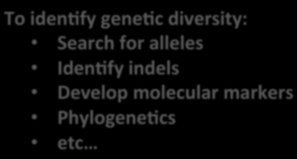 Search for alleles Iden<fy