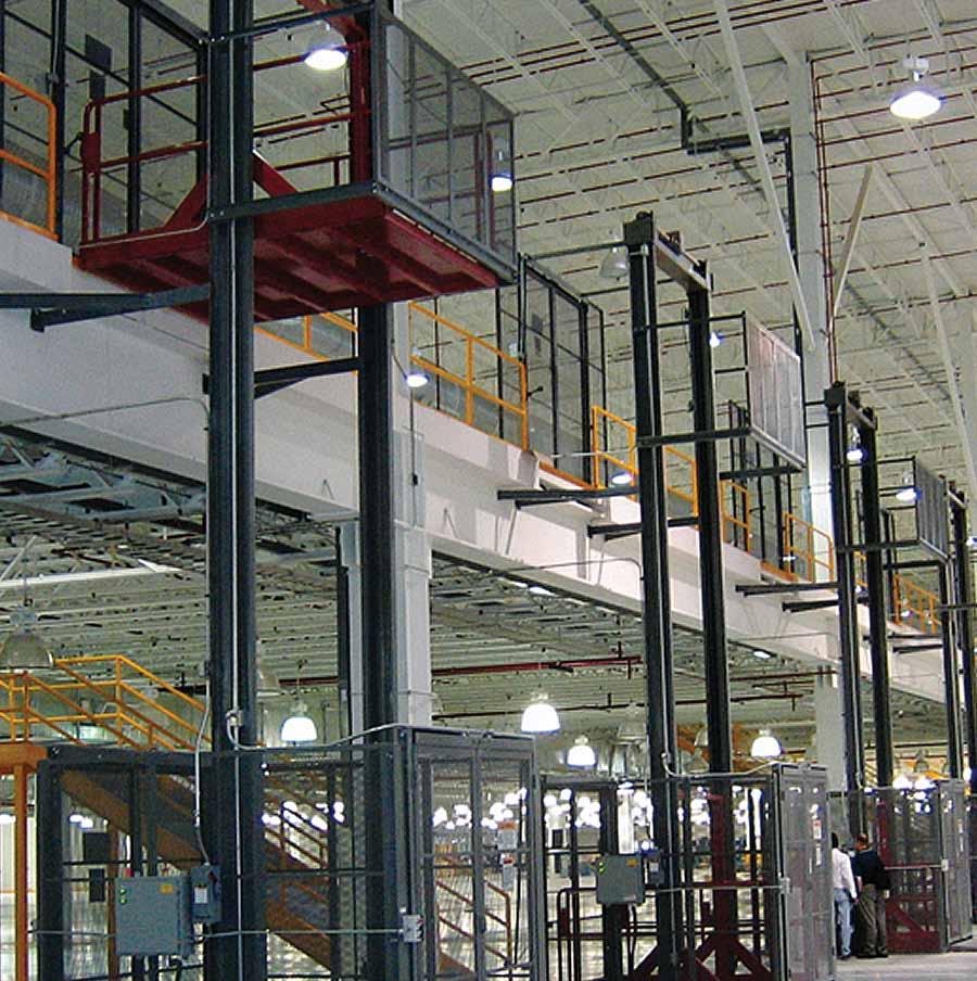 Safety Controls Efficiency Vertical Reciprocating Conveyors (VRCs) move your inventory with ease.