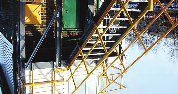 thickness fibreglass grating open mesh stair treads are supplied with highly visible yellow nosings which offer
