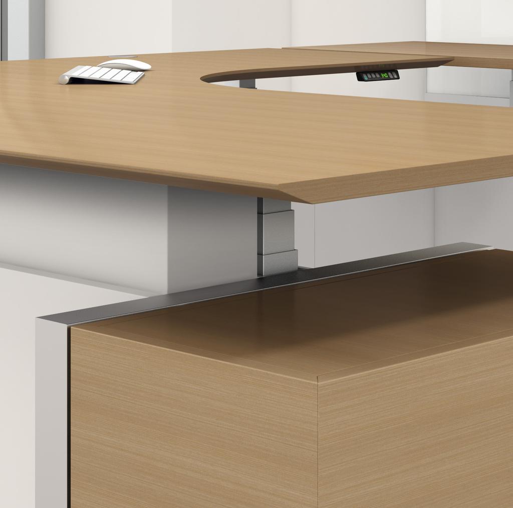 ADJUSTABLE + ADAPTABLE Reinventing classic office furniture, the Alto office U configuration