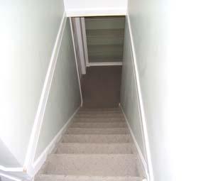 The stairs to the basement need a light and a handrail. E).