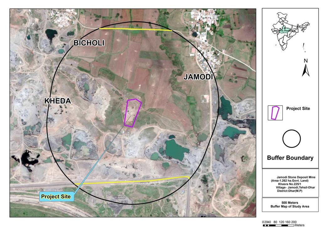Figure 1: Satellite Imagery 3.3 DETAILS OF ALTERNATE SITES Mining of basalt stone is site specific project and it cannot be shifted from one place to another due to availability of mineral resource.