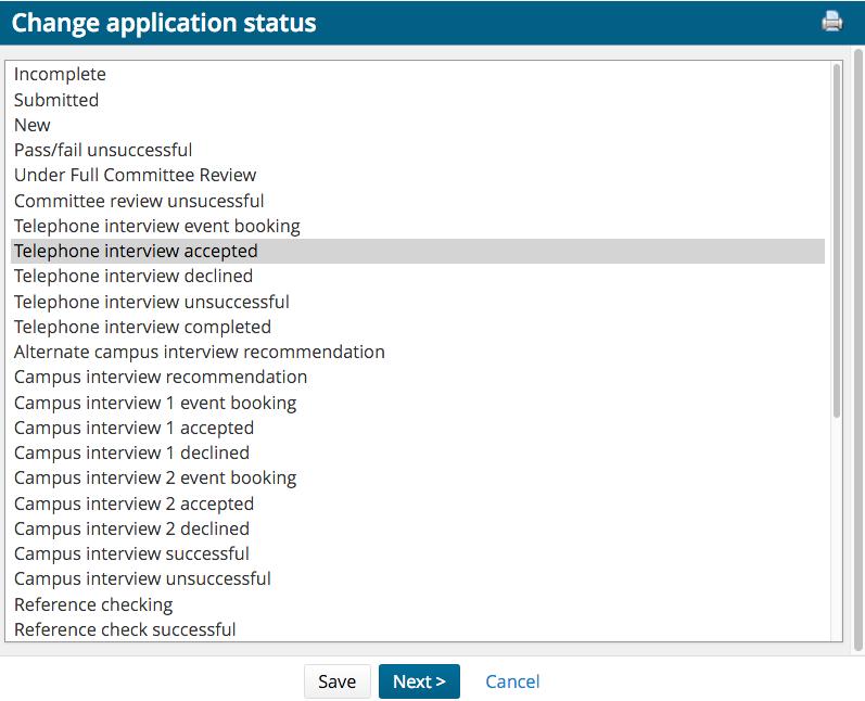 Application actions The Applications actions drop down varies by permission in the system.