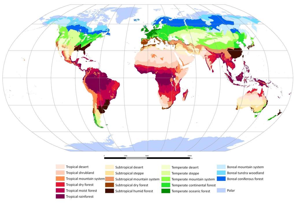Figure 14.2 Global Ecological Zones of the world.