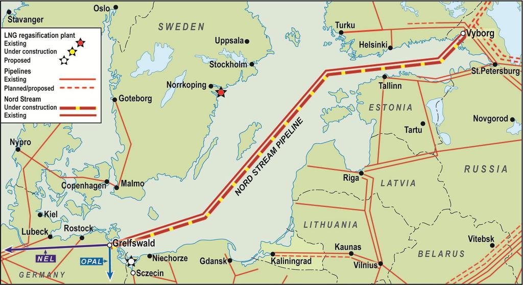 Nord Stream Gas Pipelines First line commissioned November