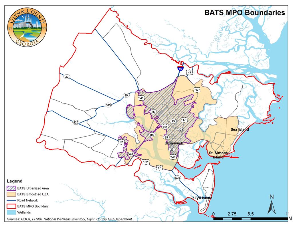 C. OVERVIEW OF THE MPO PLANNING PROCESS Glynn County was designated an urbanized area by the Federal government following the 1990 US Census, which led to the establishment of the BATS MPO.