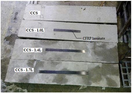 Static Structural Performance of Continuous Composite Slab....1493 in the CFRP coupons test, in addition to the nominal properties of epoxy material given by the manufacturer [12]. Fig. 2.