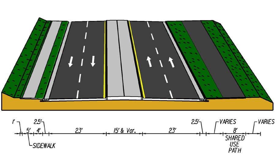 Section 2 ALTERNATIVES Figure 4: Typical Sections Route 606
