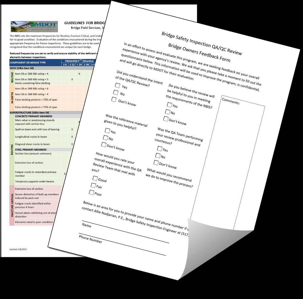 Bridge Owner s Feed Back Reference Handouts