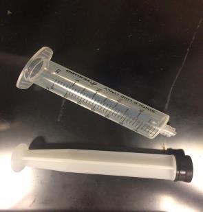 Note: The syringe technique is ideal for water samples collected in